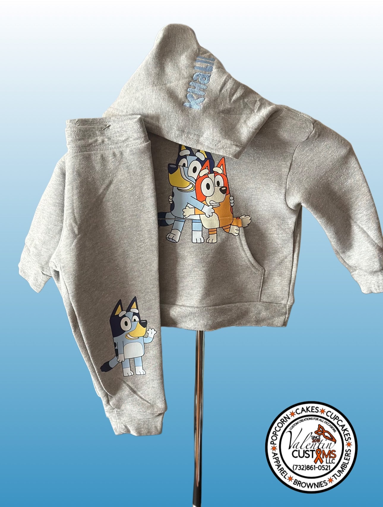 Custom Toddler Sweatsuit Set (please fill out txt box for character, and name of child if want added to sweatsuit)